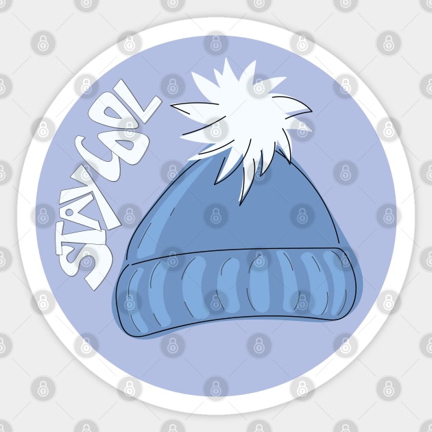 Whimsical cartoon toque with Stay Cool illustrated text Sticker by Angel Dawn Design